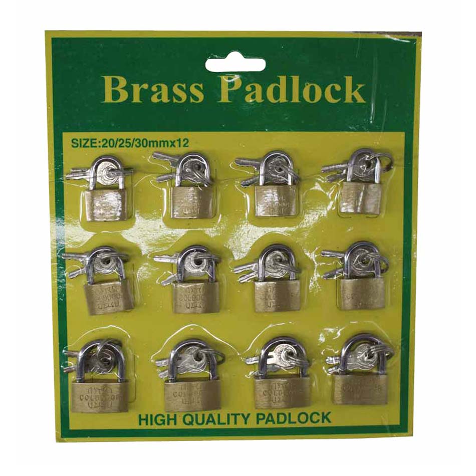 Candado Brass Bl 20-25-30Cm X12 Mia-1159