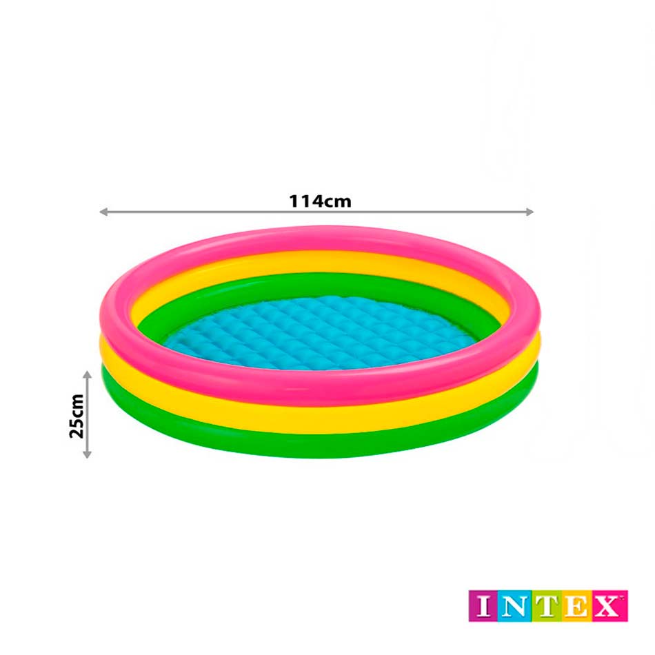 Piscina Inflable Arcoiris 25x114cm 131L Intex 57412NP