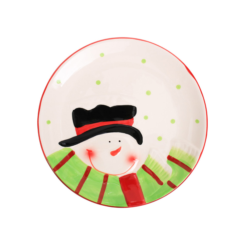 Plato Navideño Muñeco de Nieve Big-Home DNY6677-SN