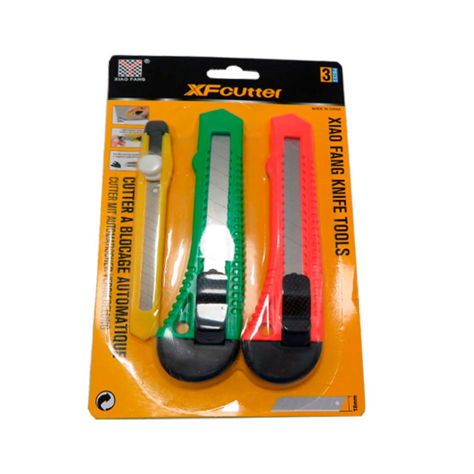 Estilete Plástico 3 Piezas Mia-5551