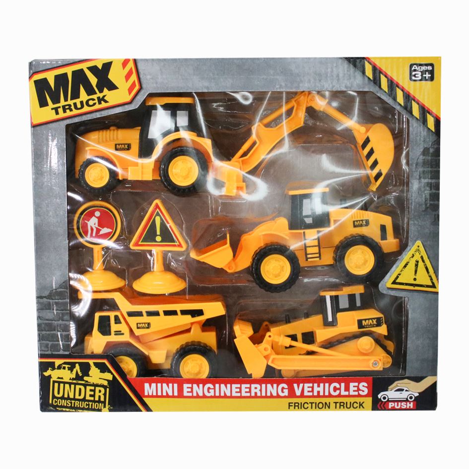 Set Vehiculos De Contruccion De Friccion Truck 99841D