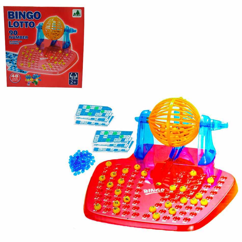 Juego De Bingo Lotto Con 90 Bolas Y Tarjetas 8018