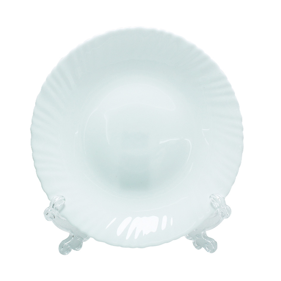 Plato Tendido Opal Redondo 10.5" Big Home Blanco LHP105/6