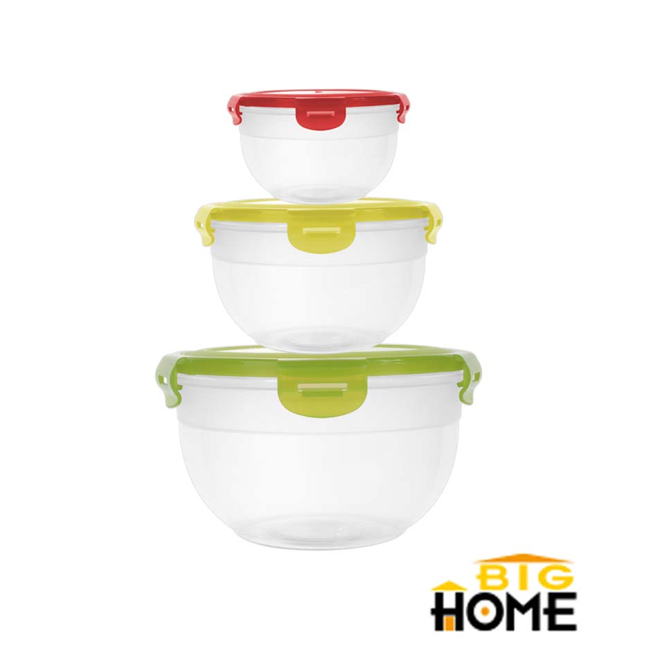 Repostero Big-Home Plástico Red X3 Piezas Tapa Color Fl-B234