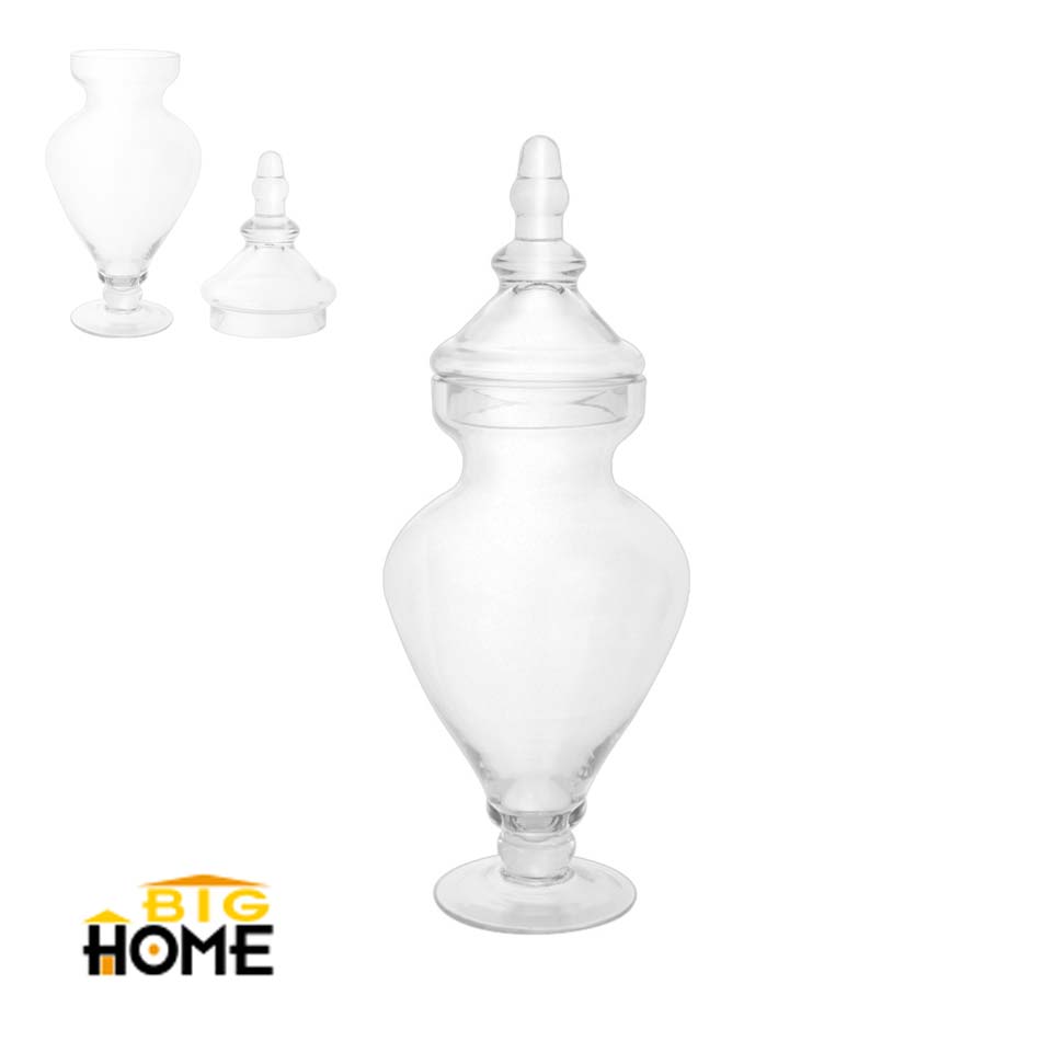 Jarrón Vidrio Big Home Con Tapa Mv701-38