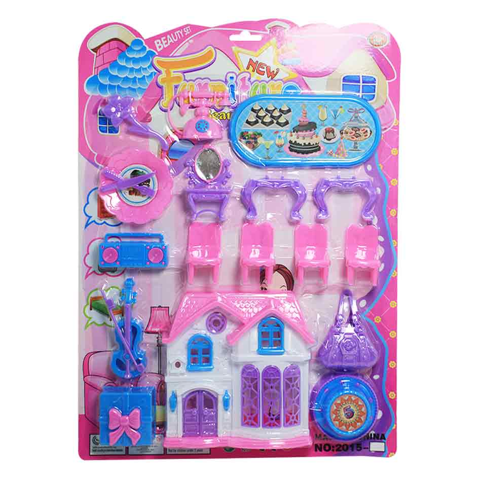 Juguete Casa Muñeca Con Accesorios Bl 2015-18