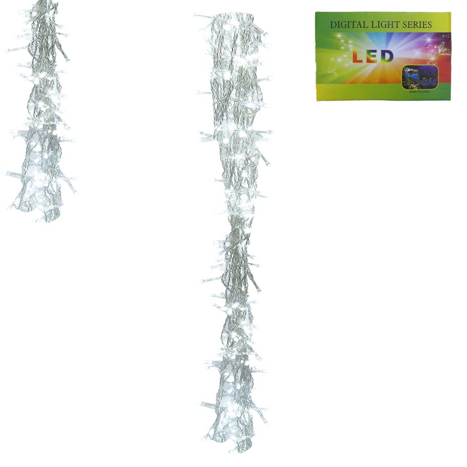 Luces Navidad Led Guirnaldas 600L Blanca Mia-7198B600