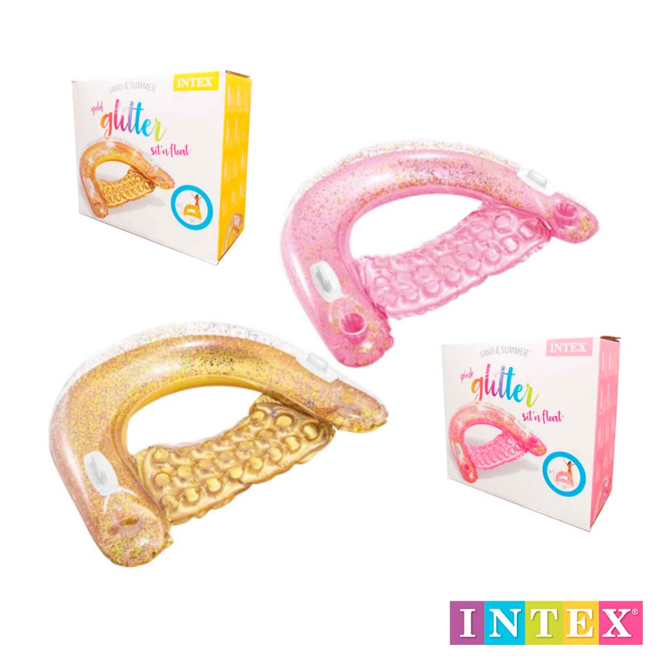 Silla Vinilo Inflable Con Purpurina Intex 56831Eu