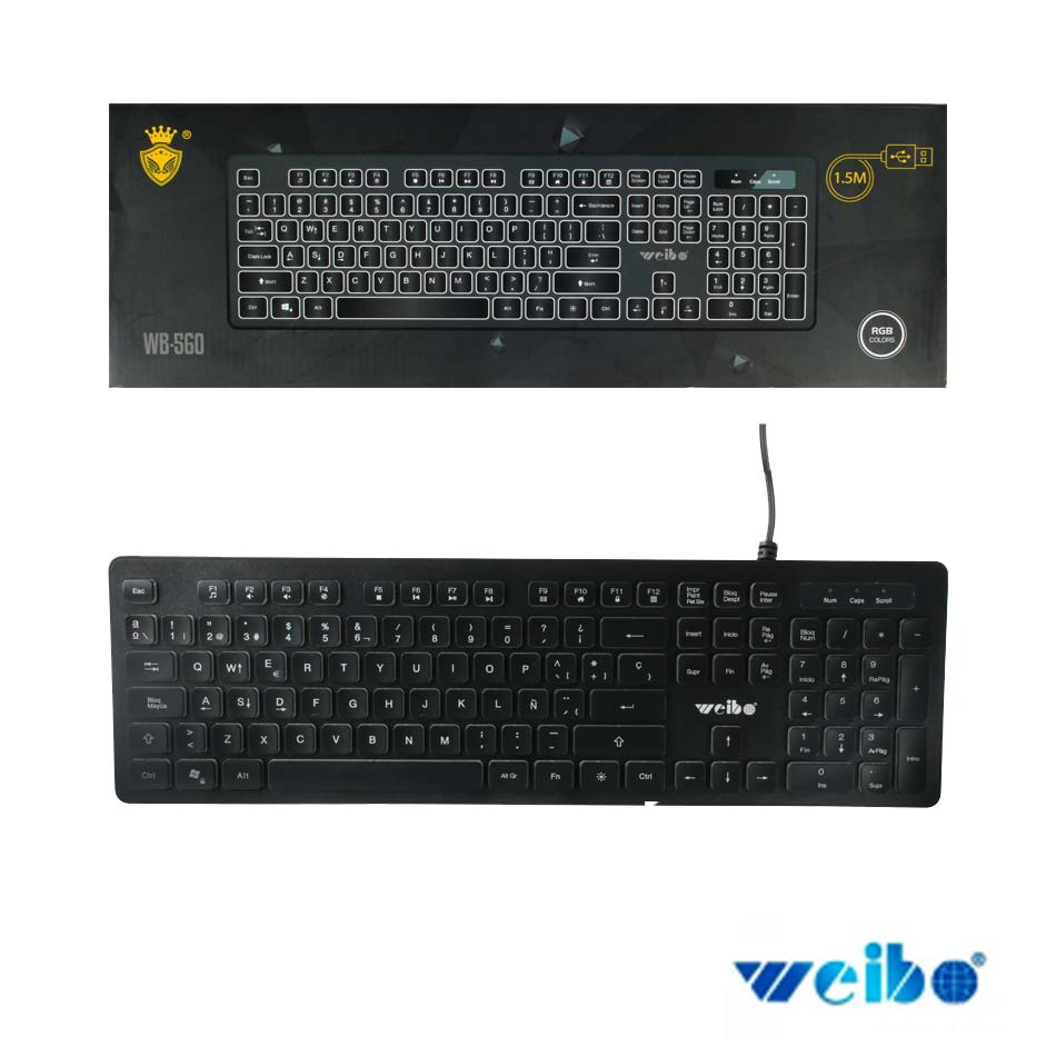 Teclado Usb con Cable 1.5M Wb-560 Weibo MIA-9023