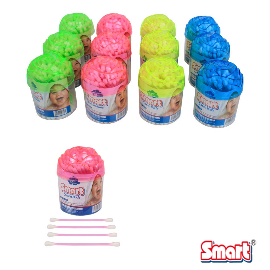 Cotonete de Plástico 90pzs Smart BUC-90