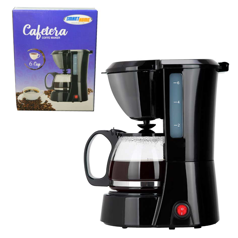 Cafetera 6 tazas Smart Home Negra CM101