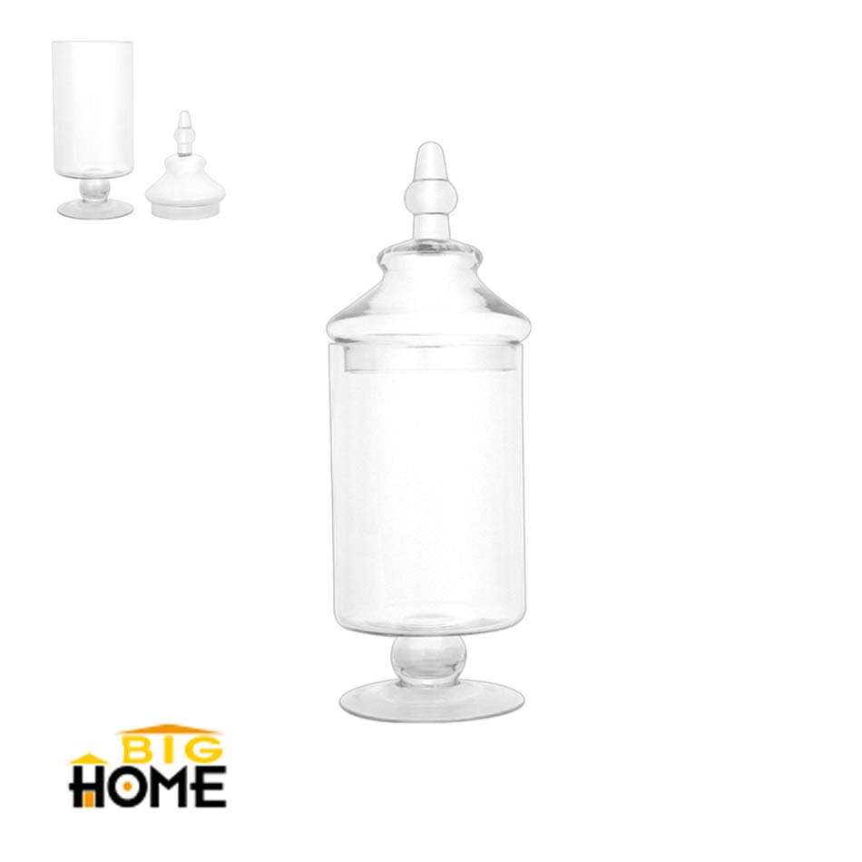 Jarrón Vidrio Big Home Con Tapa Mv702-43