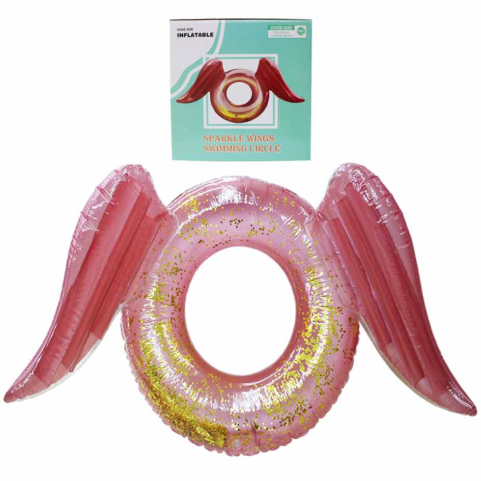 Flotador Con Alas De Angel Traslúsido Brillante 130X32X110Cm Mia-8717