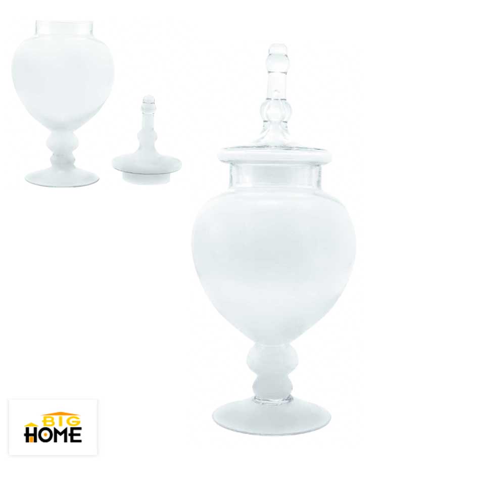Jarrón Vidrio Big Home Con Tapa Mv303