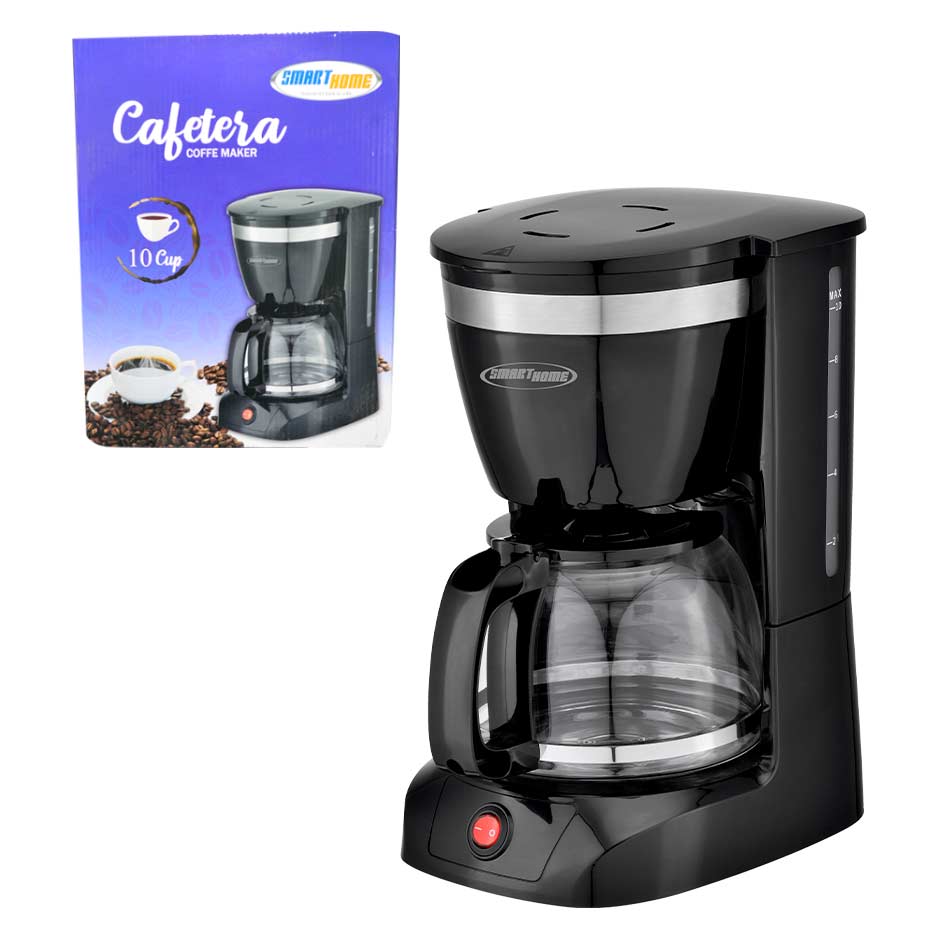 Cafetera 10 tazas Smart Home Negra CM108