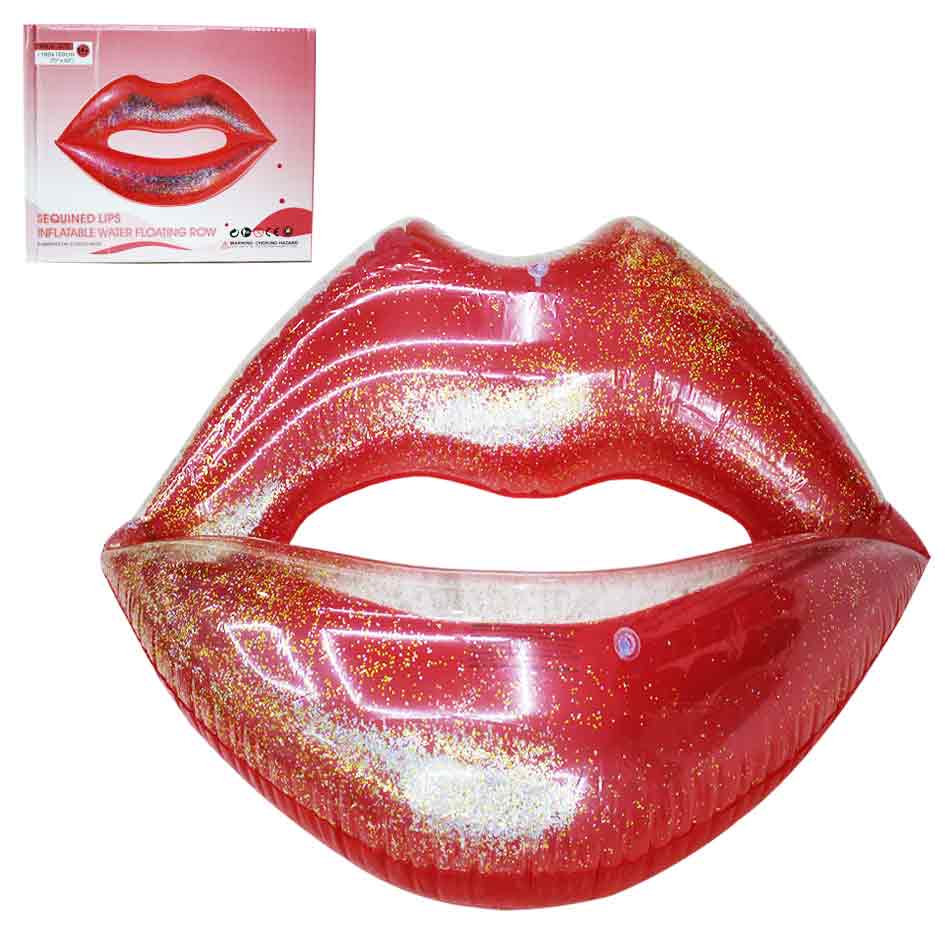 Flotador Labios Traslúcido Brillante 180X160Cm Mia-8725
