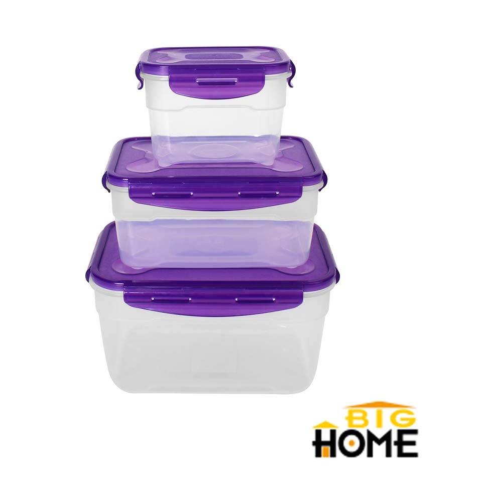 Repostero Plástico Rectangular 3 Piezas Big Home Flsb259