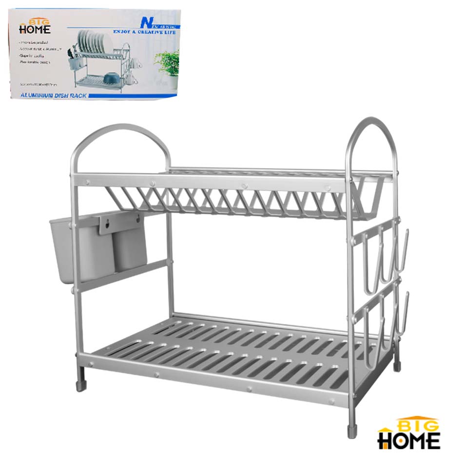 Porta Vajilla Escurridor Aluminio Gris 2Nv Ta-6249A