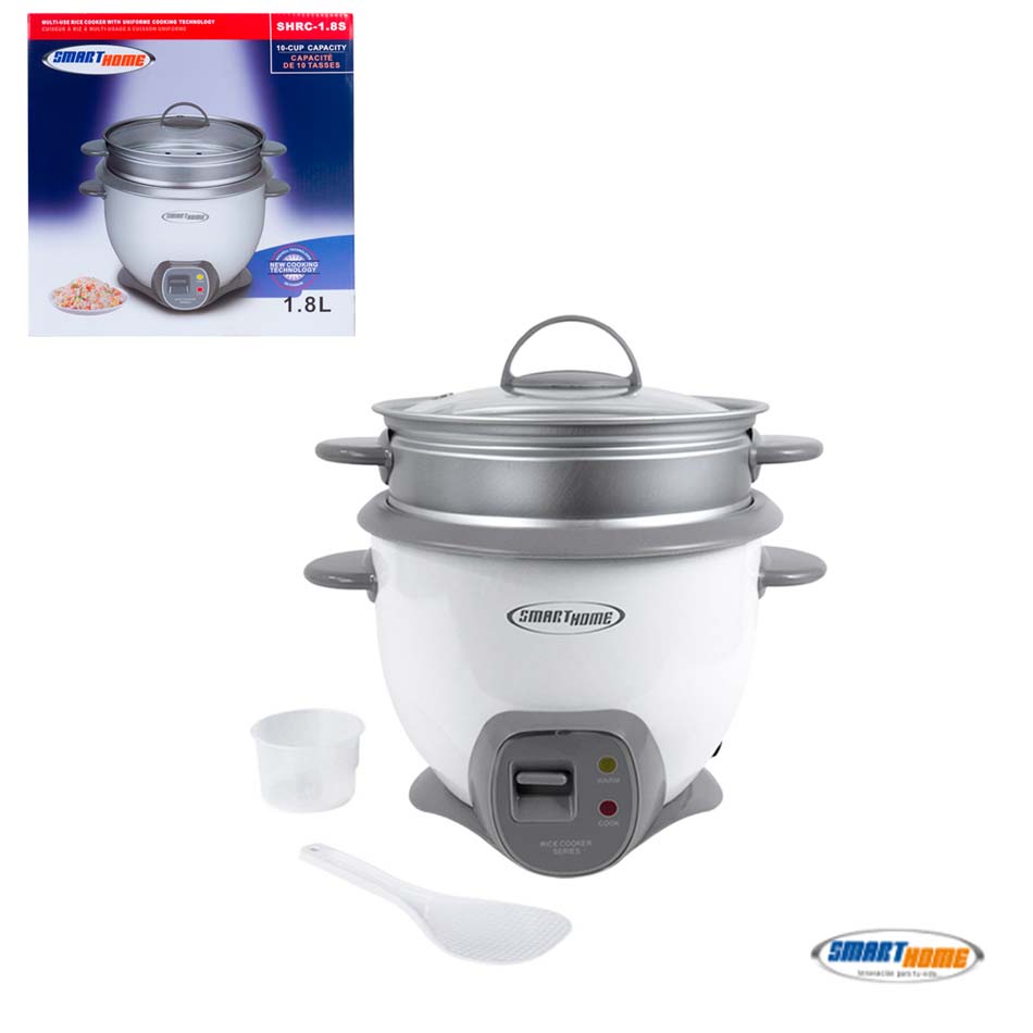 Olla Arrocera Y Vaporera Electrica 1.8 Litros Smart Home Shrc18S