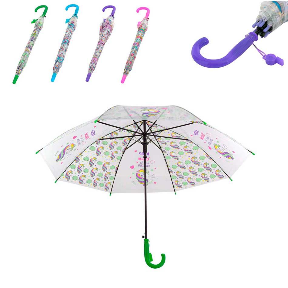Paragua Bastón Unicornio Surtido Mia-8673