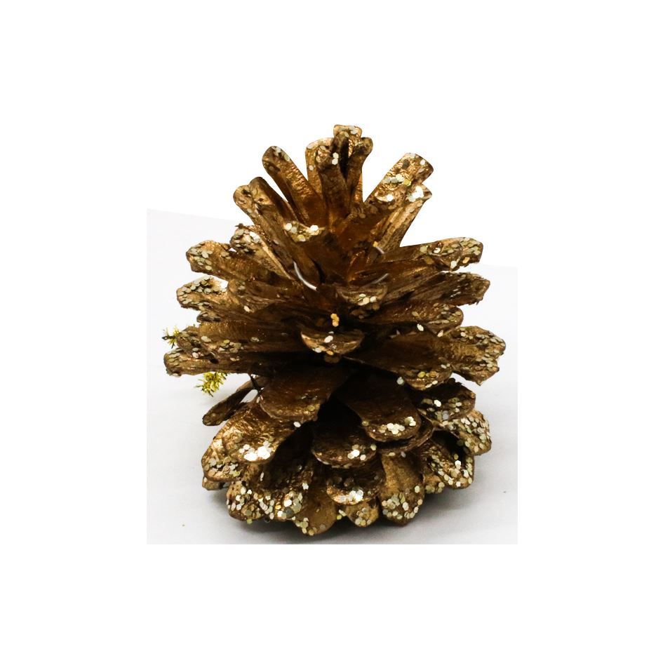 Adorno Navidad Piña 6Cm Dorado Mia-6494
