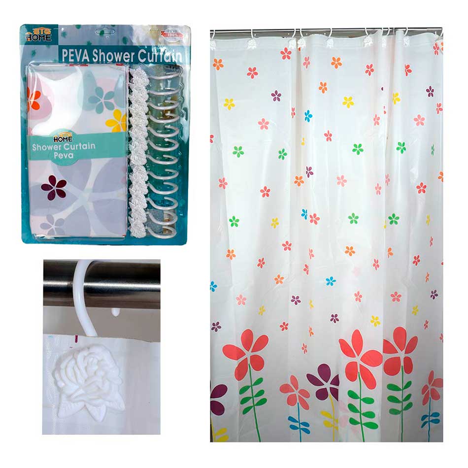 Cortina Para Baño Pvc 180X180Cm Big Home 16891-1