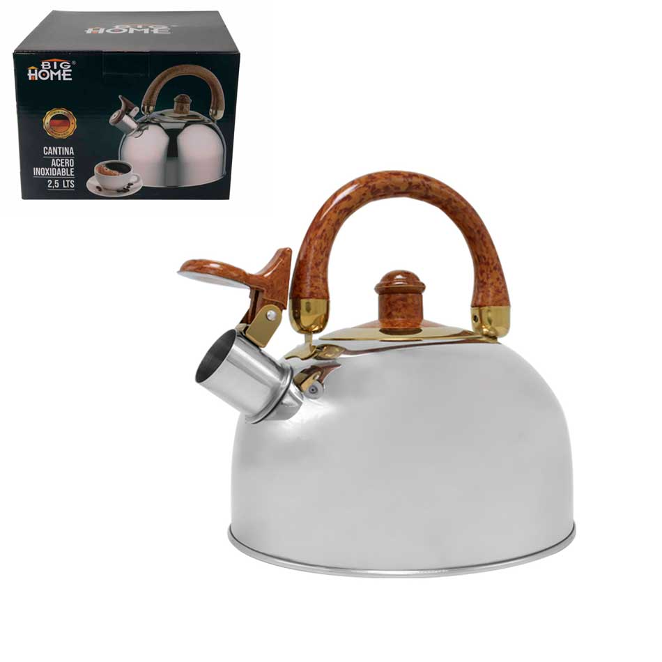 Cantina De Acero Inoxidable 2.5 Litros Big Home Cromada Am1001