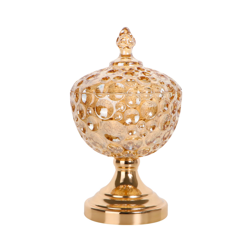 Bombonera De Vidrio Bronce Mia-10188