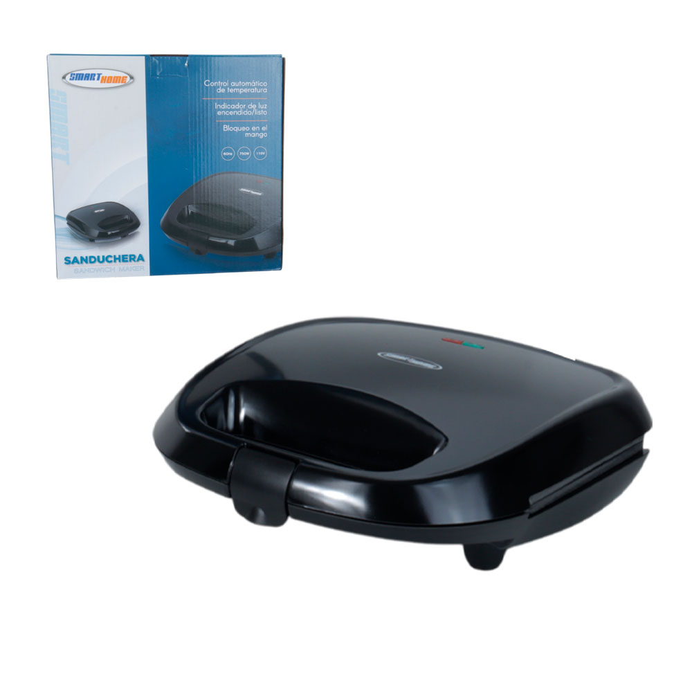 Sanduchera 750W Negra Smart Home ST-11