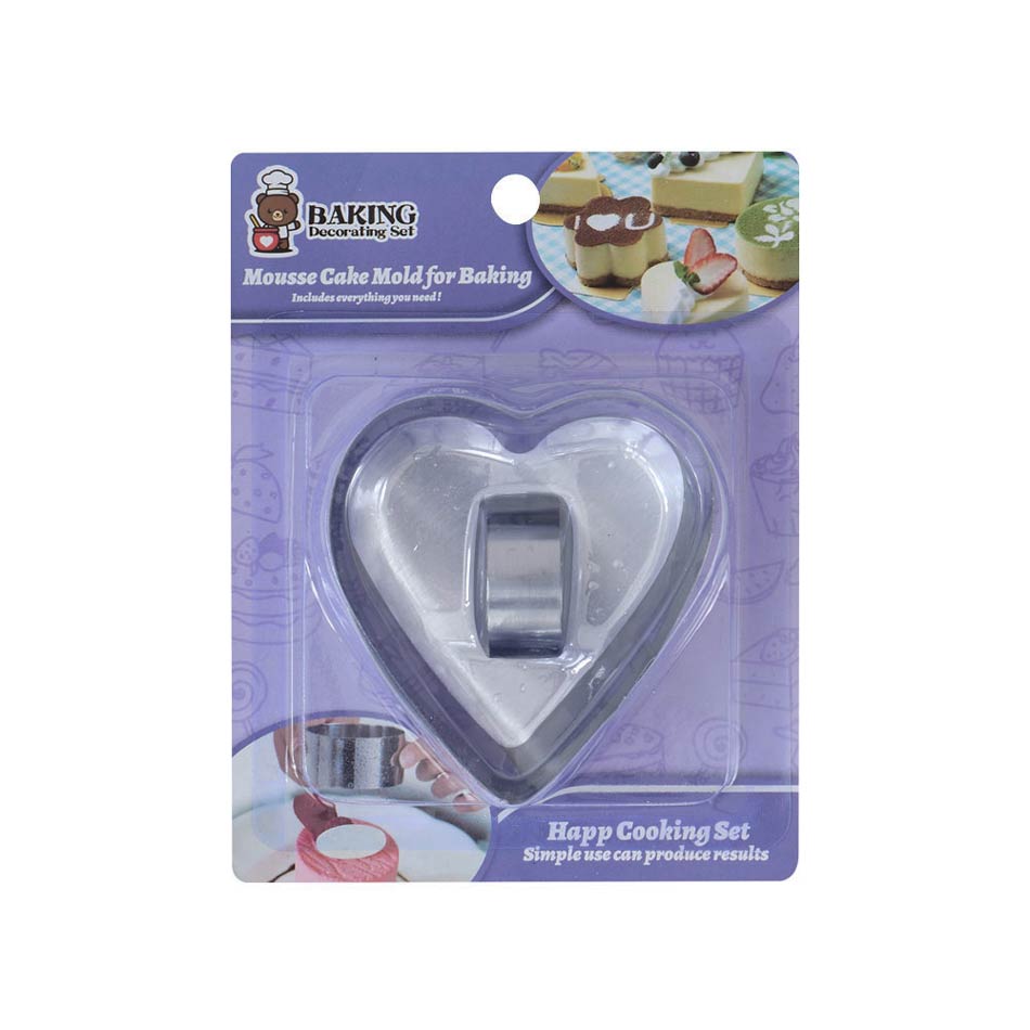 Cortador P/Mousse Corazon 2 Piezas Mia-20457