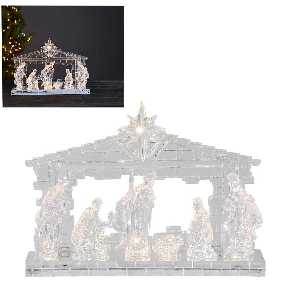 Adorno Navidad Navimiento Acril 40X9X26Cm Mia-10399