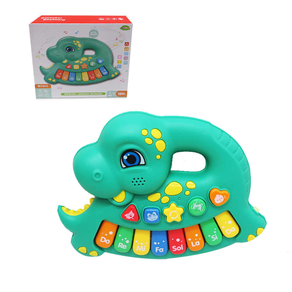 Piano Musical Infantil Forma Dinosaurio Mtk017A
