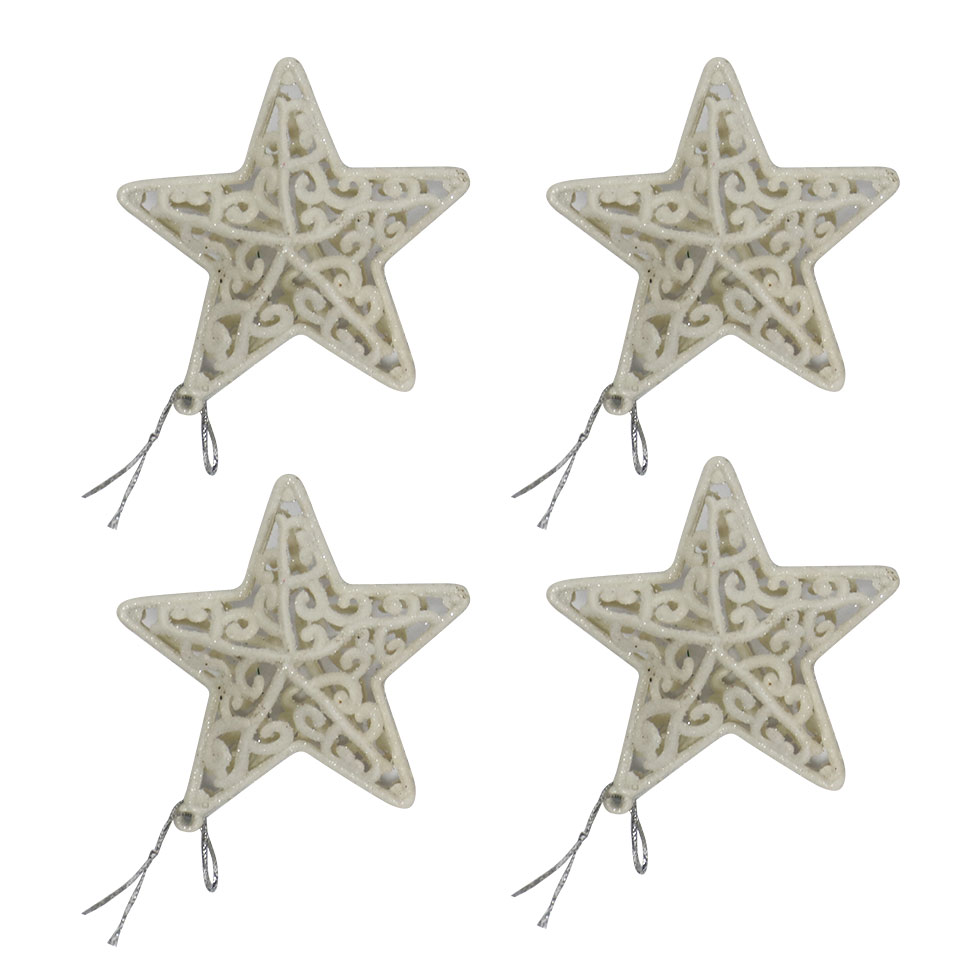 Adorno Navidad Estrellas 4 Piezas Mia-10464