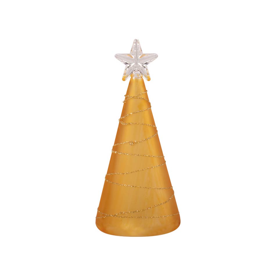 Árbol Navidad Vidrio Luz 15Cm Mia-20814