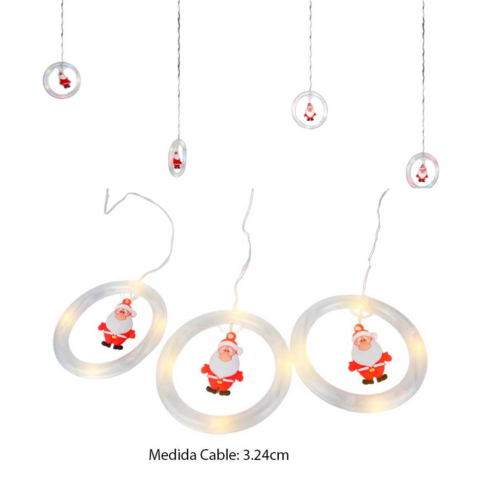 Adorno Colgante C/Luces Anillo Multi Mia-10559