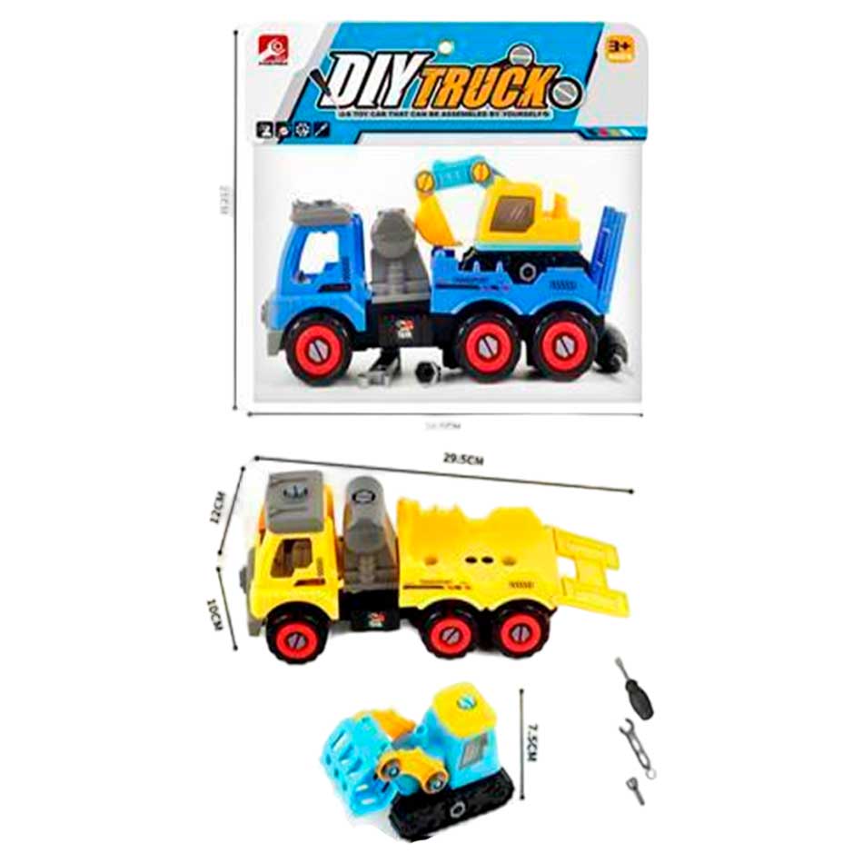 Camión Plataforma Con Excavadora Desmontable Y Herramientas | 906-430