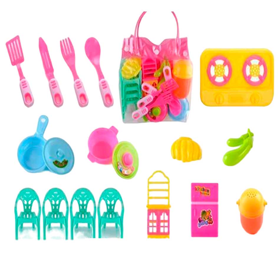 Set Cocina Plástico C/Bolso 18 Piezas 7256