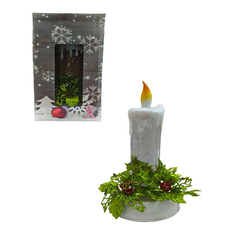 Candelabro Plástico Con Luz 1V Mia11370