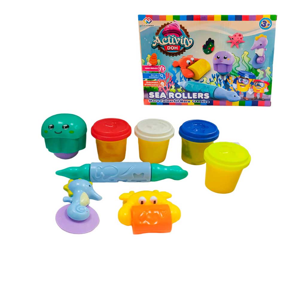 Set Plastilina Con Moldes De Animales Marinos 9667