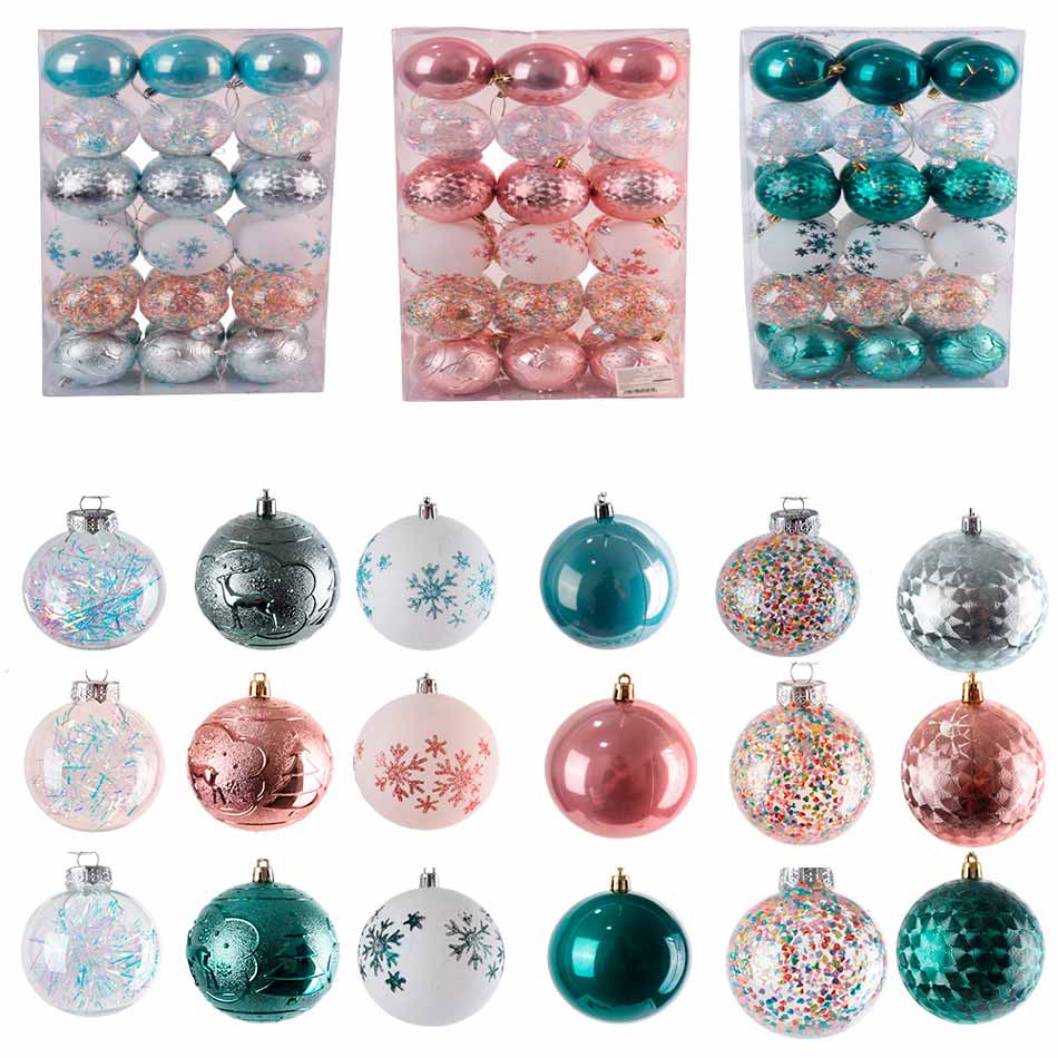 Esfera 8Cm Plástica 36 Piezas Caja Mia12205