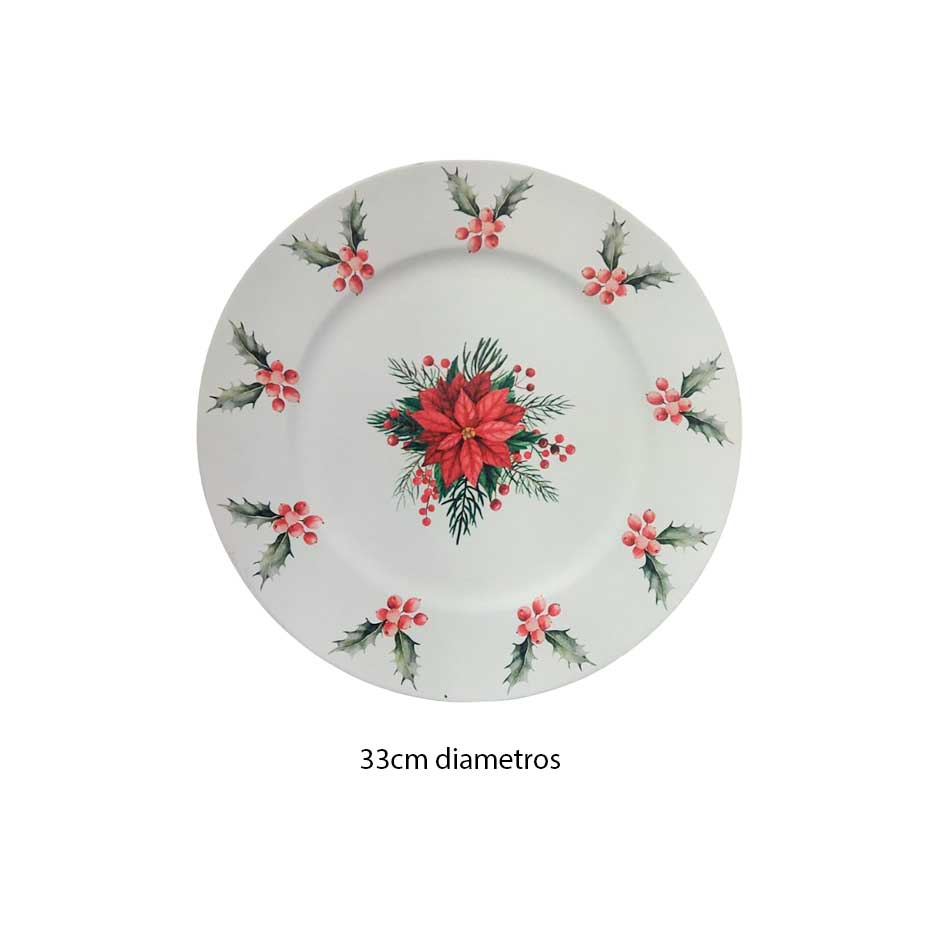 Plato Base Plástico C/Diseño Mia11611