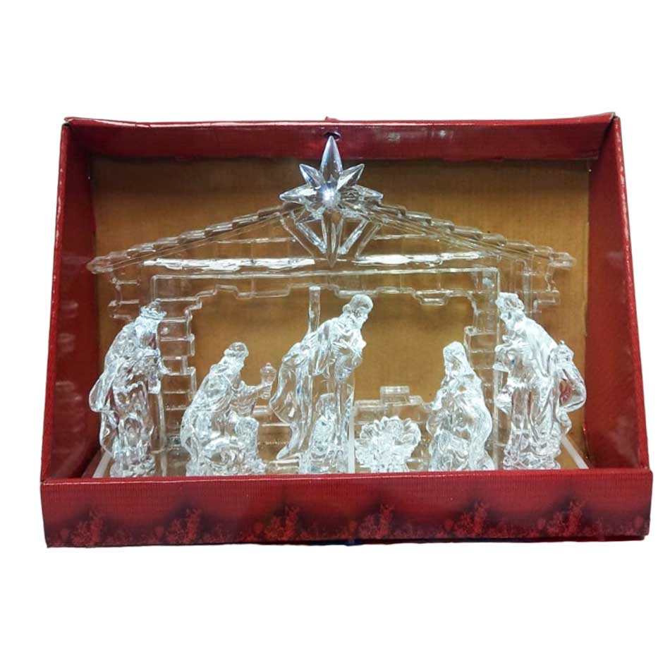 Nacimiento Acrilico Navidad Con Luz Y Sonido 30X9X21.5Cm | Mia10400