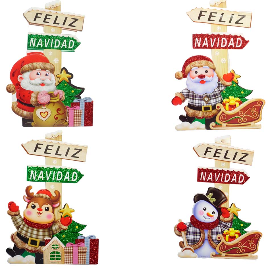 Letrero Colgante Feliz Navidad Mia11238