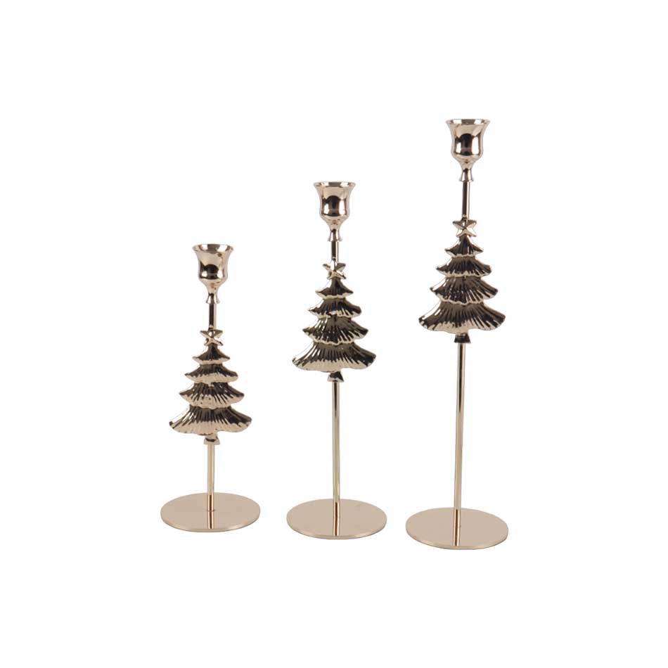 Set Candelabro Dorados 3Pzs MIA11463