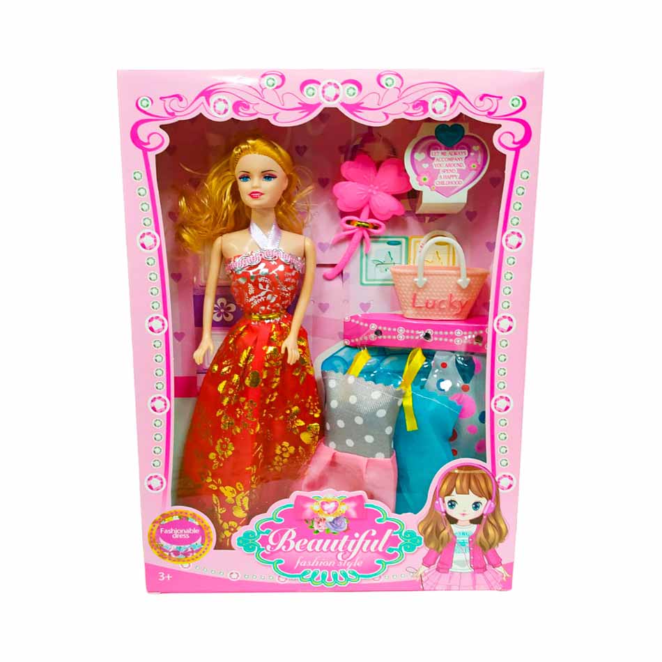 Muñeca Beautiful Con Vestidos Y Accesorios | 8116B1