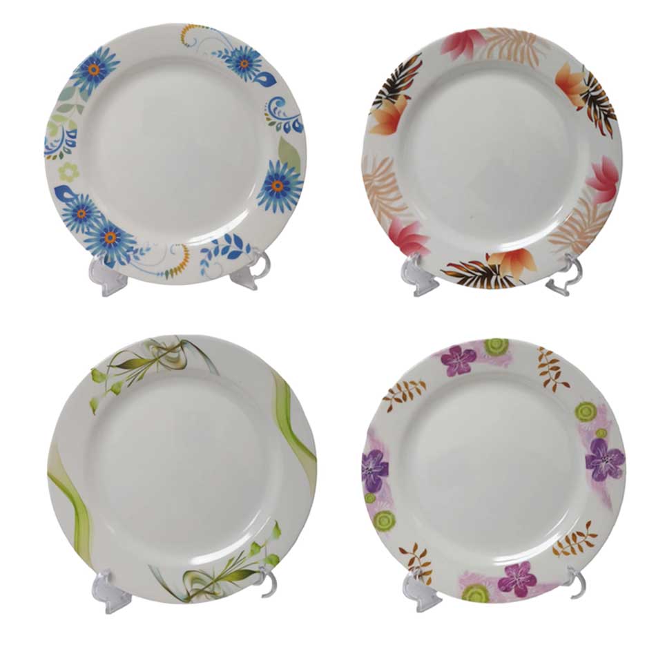 Plato Tendido Melamina Diseño Surtido 10“ 9810