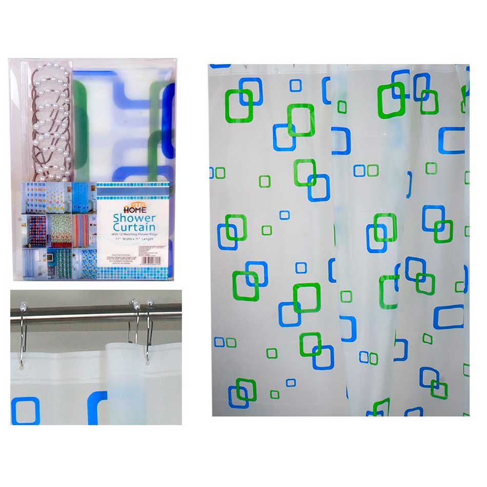 Cortina Para Baño Poli 180X180Cm Big-Home 16891-22