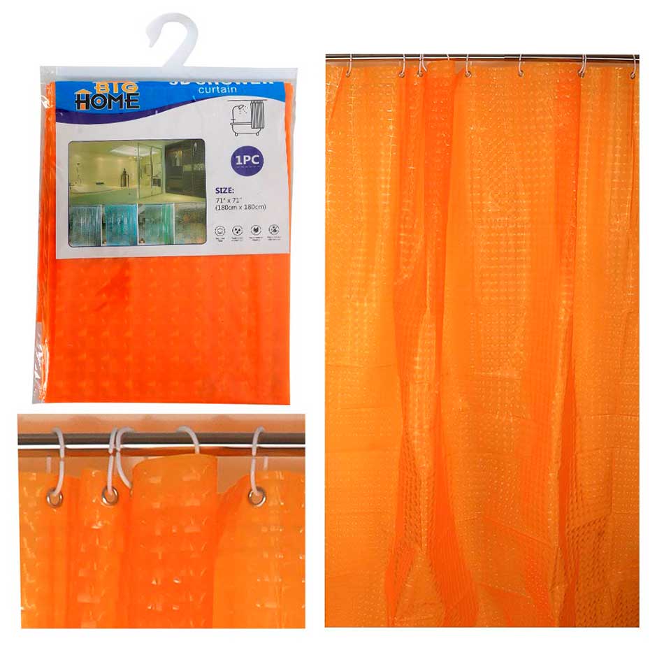Cortina Para Baño Pvc 180X180Cm Big-Home 16891-19