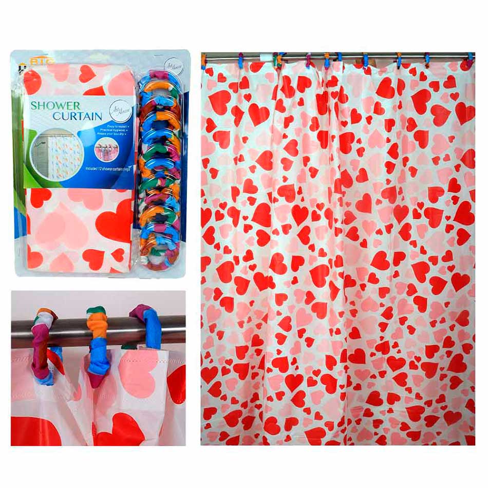 Cortina Para Baño Pvc 180X180Cm Big-Home 16891-18