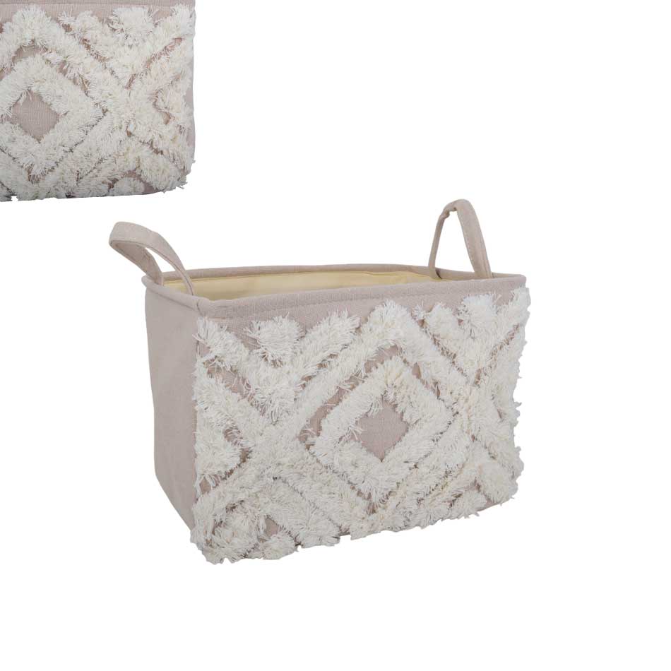 Cesto De Tela Plegable 22X24X34Cm Beige Mia11678